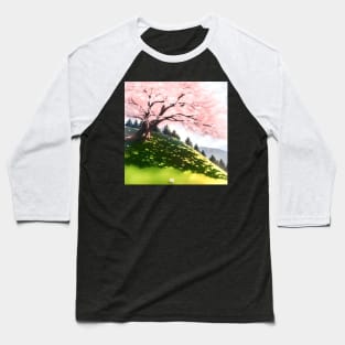 Cherry Blossom Tree Baseball T-Shirt